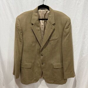 Lauren Ralph Lauren 48R Silk Wool Blazer Herringbone Lord & Taylor Office Work